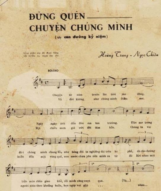 Sheet nhạc Đừng Quên Chuyện Chúng Mình
